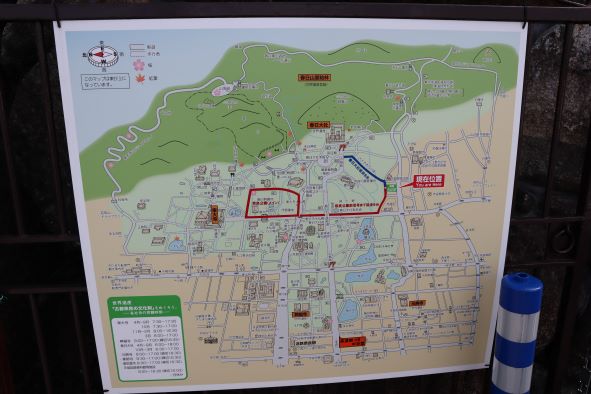 奈良公園のマップ