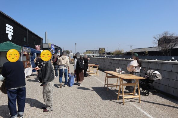 「半田運河マルシェー発酵-」の時の「半田運河」周辺の様子