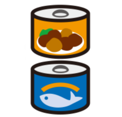 肉や魚の缶詰のイラスト