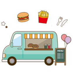キッチンカーのイラスト