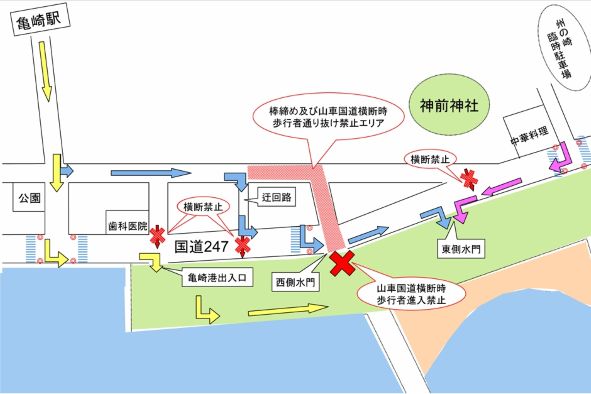 海浜曳き下ろし時水門入場規制図