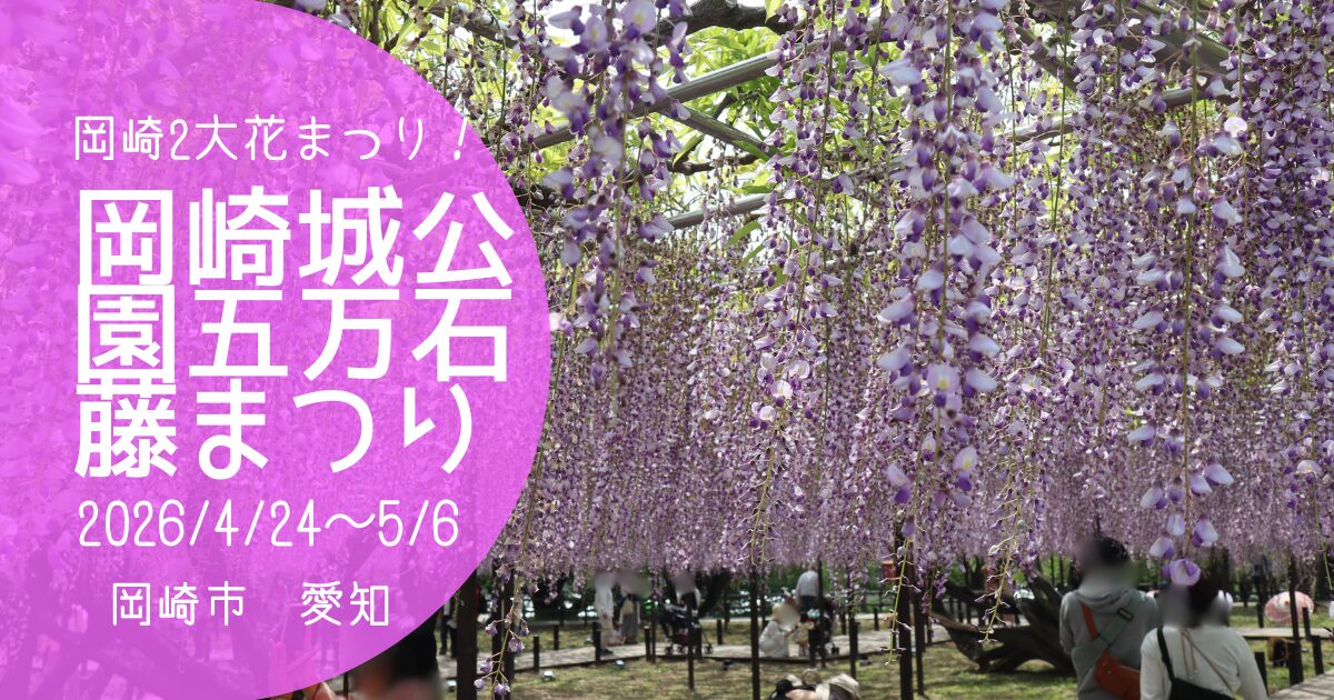 「岡崎城公園五万石藤まつり」2026　アイキャッチ画像