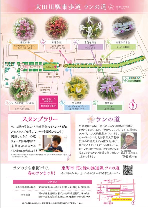 「ランの道ウォーク」チラシ 裏面