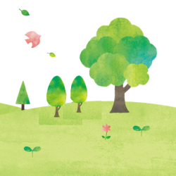 公園と木のイラスト