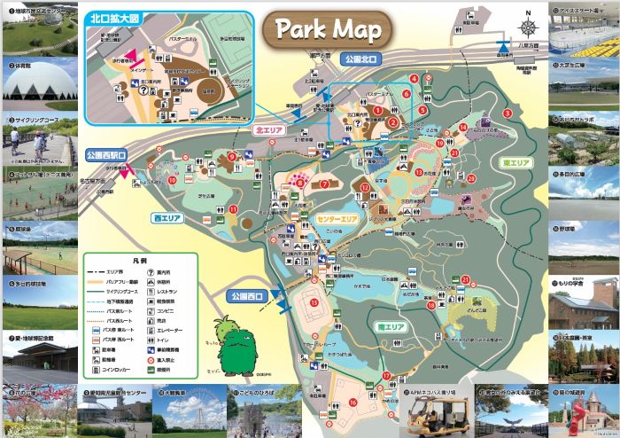 「モリコロパーク」のパークマップ