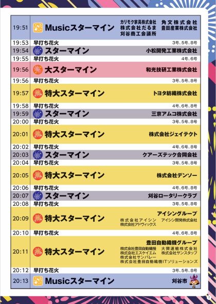 花火大会プログラム